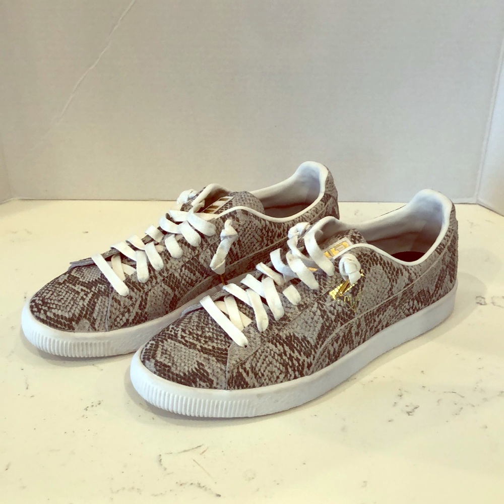 PUMA Clyde AO Leather Snake Embossed Sneaker 11